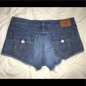 True Religion Joey Cut off denim shorts